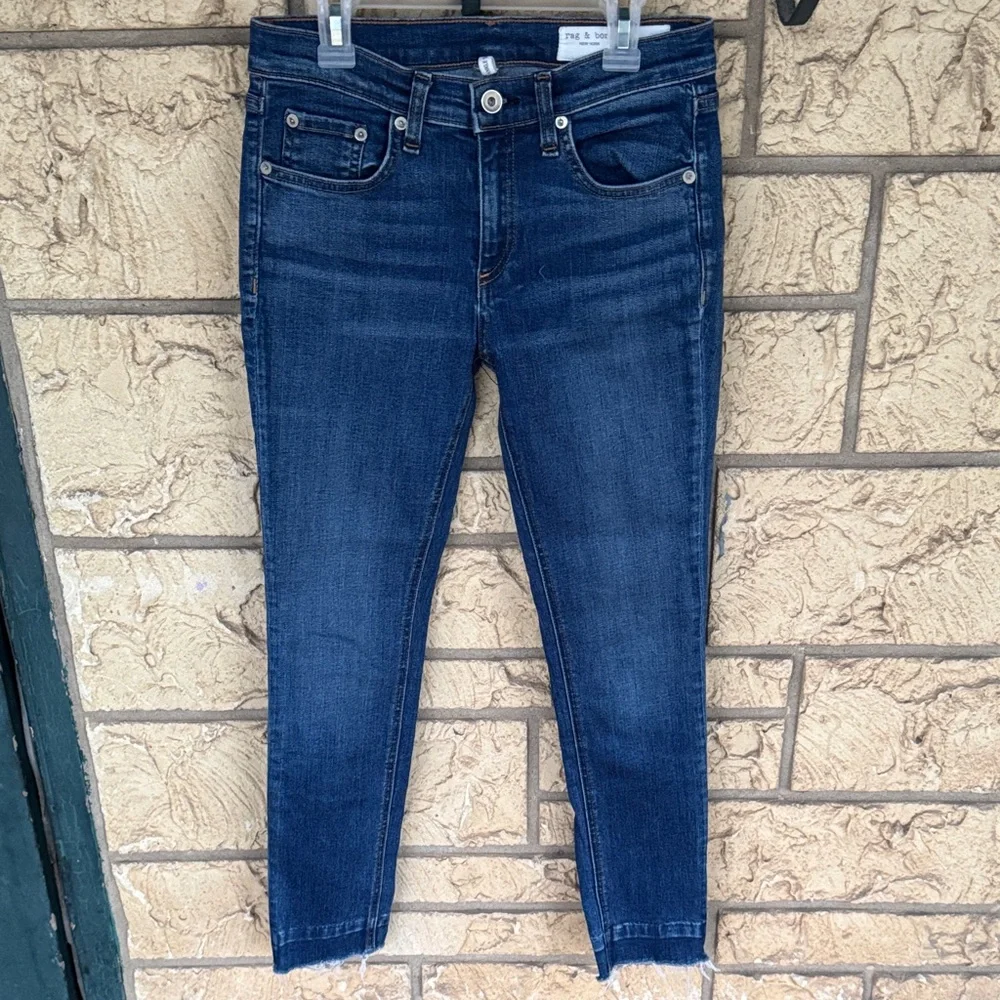 Rag & Bone Dark Blue Skinny Ankle Jeans Size 25